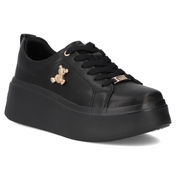 Skórzane sneakersy Filippo DP6246/25 BK czarne