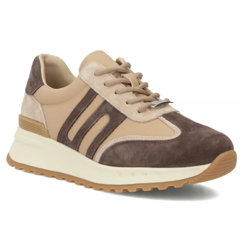 Skórzane sneakersy Filippo DP7733/26 BE beżowe