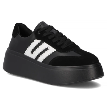 Skórzane sneakersy Filippo DP7289/25 BK czarne