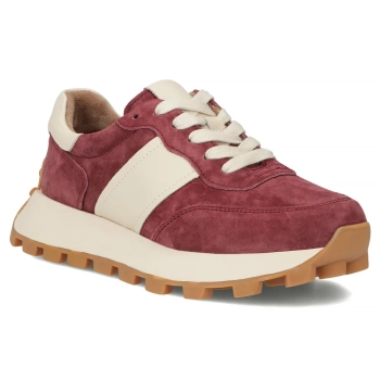 Skórzane sneakersy Filippo DP7112/25 BG bordowe