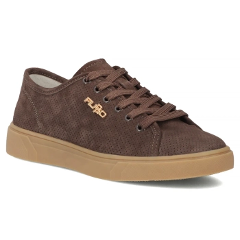 Skórzane sneakersy Filippo DP7666/26 D BR brązowe