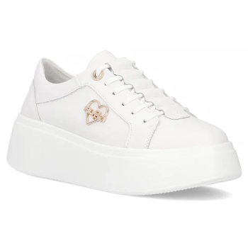 Skórzane sneakersy Filippo DP6058/25 WH H białe