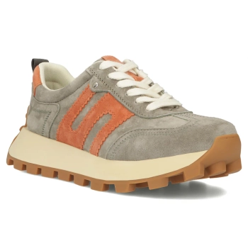 Skórzane sneakersy Filippo DP6743/25 KH OR khaki
