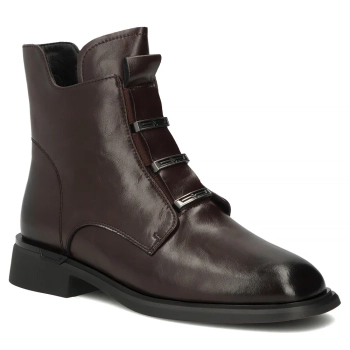 Skórzane botki Filippo DBT8133/26 D BR brązowe