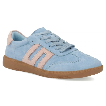 Skórzane sneakersy Filippo DP7549/26 BL niebieskie