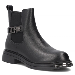 Skórzane botki Filippo DBT8016/26 BK czarne
