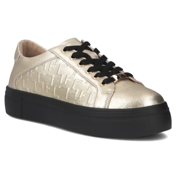 Skórzane sneakersy Filippo DP6850/25 GO złote