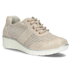 Skórzane półbuty Filippo DP028/22 GO złote