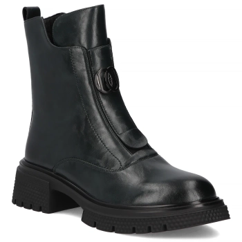 Skórzane botki Filippo DBT7465/25 GE ciemnozielone