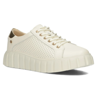 Skórzane sneakersy Filippo DP4535/24 BE beżowe
