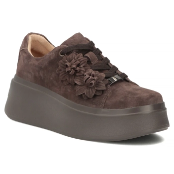 Skórzane sneakersy Filippo DP7987/26 D BR brązowe