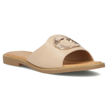 Klapki Filippo DK6906/25 BE beżowe