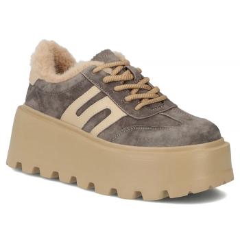 Skórzane sneakersy Filippo DP7110/26 TP taupe