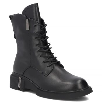 Skórzane botki Filippo DBT8025/26 BK czarne