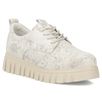 Skórzane sneakersy Filippo DP6846/26 SI FL srebrne