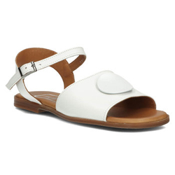 Skórzane sandały Filippo DS3900/22 WH białe