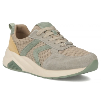 Skórzane sneakersy Filippo DP7749/26 BE GE beżowo-zielone