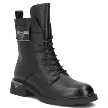 Skórzane botki Filippo DBT8034/26 BK czarne