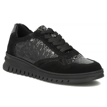 Skórzane sneakersy Filippo DP8103/26 BK czarne