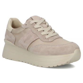 Skórzane sneakersy Filippo DP7562/26 BE beżowe