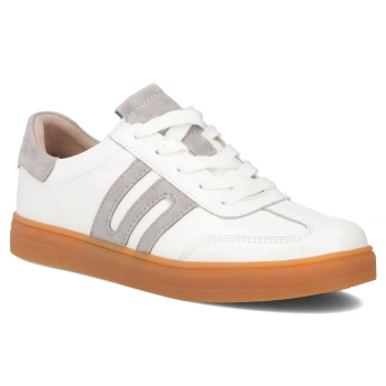 Skórzane sneakersy Filippo DP6742/25 WH białe