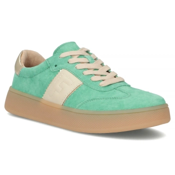 Skórzane sneakersy Filippo DP7543/26 GE zielone 