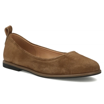 Skórzane baleriny Filippo DP7741/26 CA brązowe