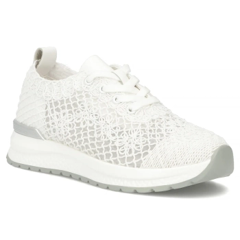 Skórzane sneakersy Filippo DP7615/26 WH białe