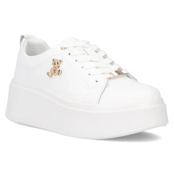 Skórzane sneakersy Filippo DP6246/26 WH białe