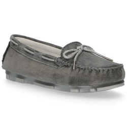 Skórzane mokasyny Filippo DP1203/20 GR szare