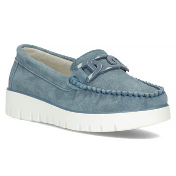 Skórzane mokasyny Filippo DP3334/23 NV granatowe