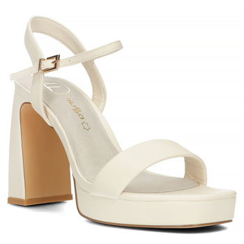 Sandały na obcasie Filippo DS4659/23 BE beżowe