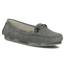 Skórzane mokasyny Filippo DP1202/23 GR szare