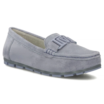 Skórzane mokasyny Filippo DP3630/26 BL niebieskie