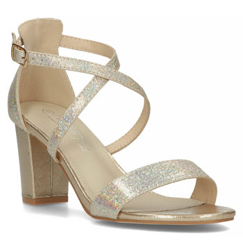 Sandały na słupku Filippo DS1276/23 GO złote