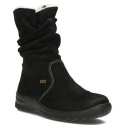 Skórzane botki Rieker Z7171-01 czarne