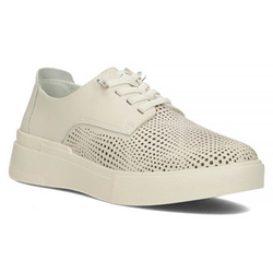 Skórzane półbuty Filippo DP4405/23 BE beżowe