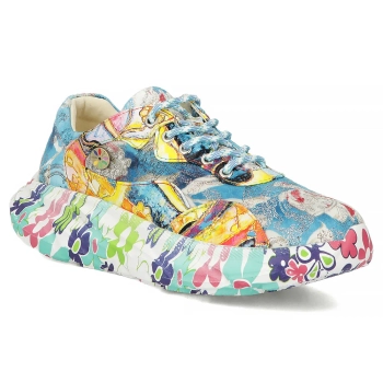 Skórzane sneakersy Laura Vita sofiao 01 niebieskie