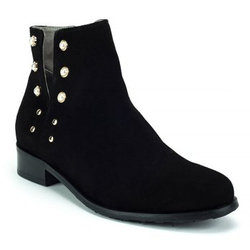 Botki Eksbut 68-4946-549-1G Czarny Nubuk