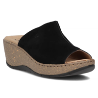 Skórzane klapki Filippo DK6251/24 BK czarne