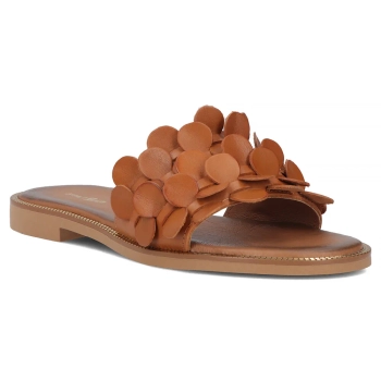 Skórzane klapki Filippo 40381 brązowe