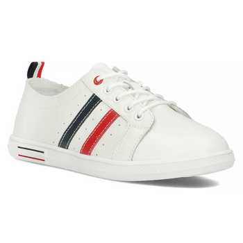 Skórzane półbuty Filippo DP4478/23 WH NV białe