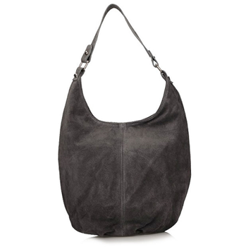 Torebka Toscanio Hobo Zamszowa A284 ciemny szara