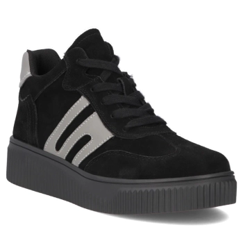 Skórzane sneakersy Filippo DP7425/25 BK czarne