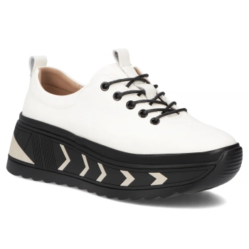 Skórzane sneakersy Filippo DP6427/25 LT BE jasnobeżowe