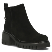 Skórzane botki na obcasie Artiker 53C0553 czarne