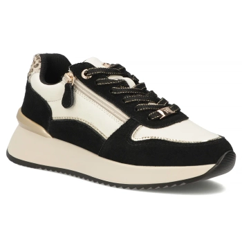 Skórzane sneakersy Filippo DP7770/26 WH BK biało-czarne