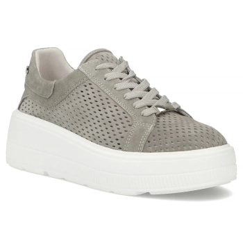 Skórzane sneakersy Filippo DP7675/26 GR szare
