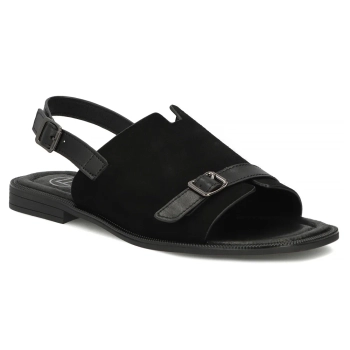Skórzane sandały Filippo DS7757/26 BK czarne
