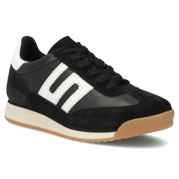 Skórzane sneakersy Filippo DP7686/26 BK czarne